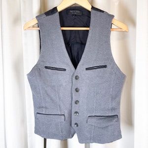 Rag and Bone Grey Vest Men's Small